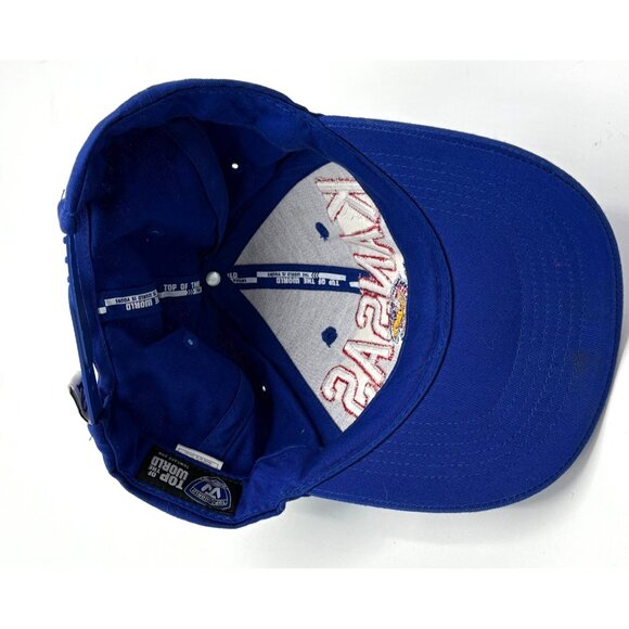 🧢 Vintage Kansas Jayhawks Snapback Hat Top of the World Adjustable KU NCAA - Picture 7 of 7